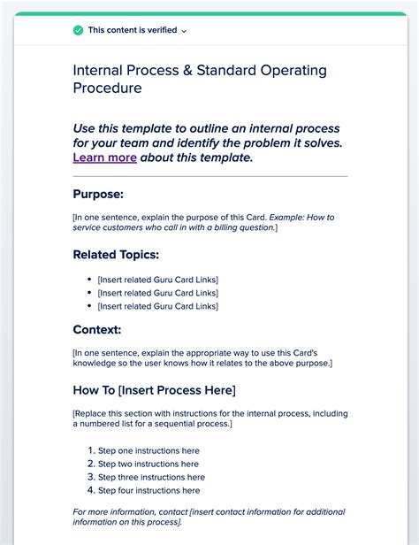 how do you write a procedure example