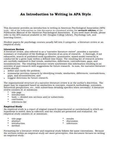 how do you write an introduction in apa format