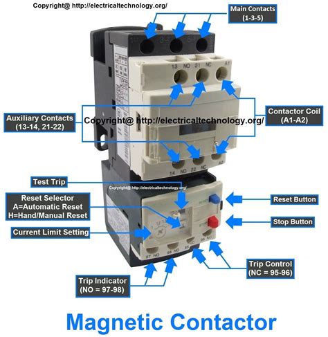 how does a contactor work diagram