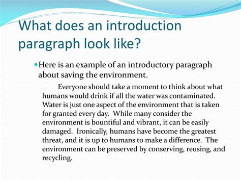 how does a introduction paragraph look like