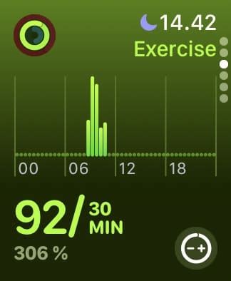 how does apple watch calculate exercise ring