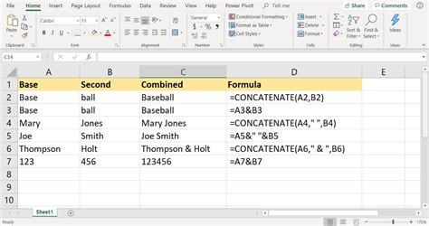 how does concatenate work in excel