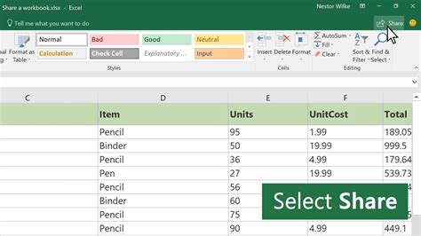 how does shared workbook work in excel