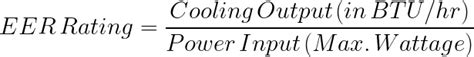 how eer is calculated