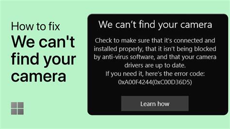 how fix camera error