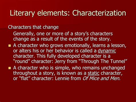how is characterization used in literature