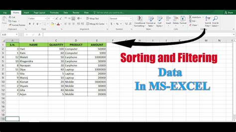 how is sorting data different from filtering data in ms excel