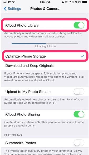 how long does it take to optimize photos on iphone