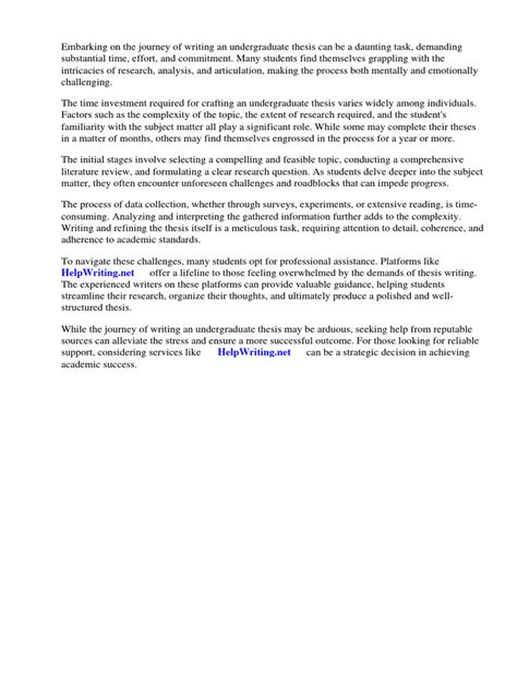 how long does it take to write an undergraduate dissertation