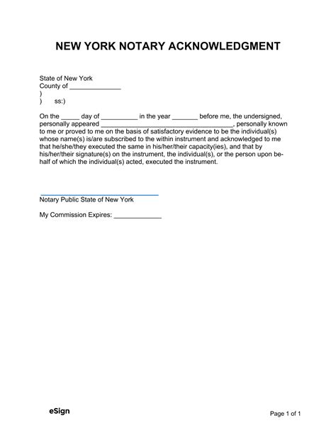 how long is a notarized document valid in new york