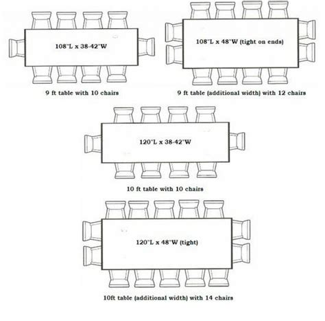 how long is a rectangle table that seats 8