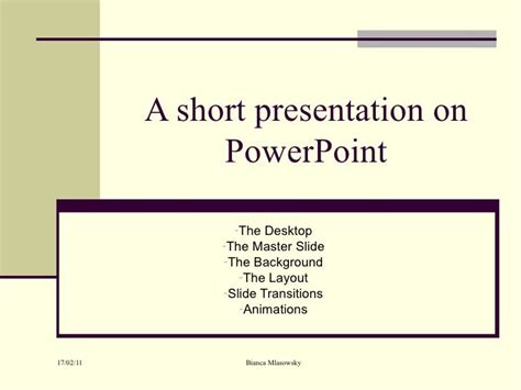 how long is a short presentation