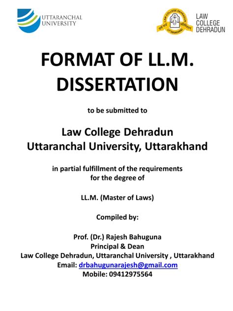 how long is an llm dissertation
