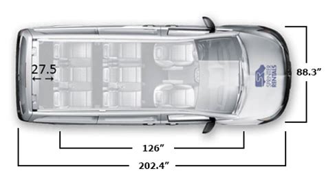 how long is the inside of a minivan