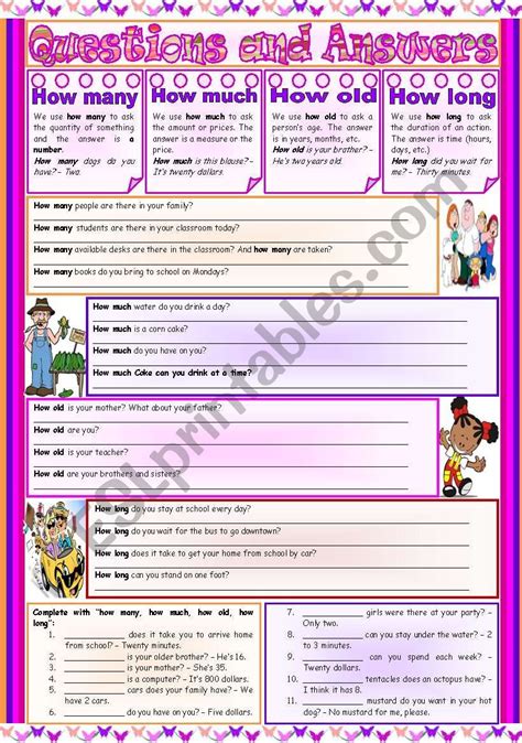 how long questions examples with answers