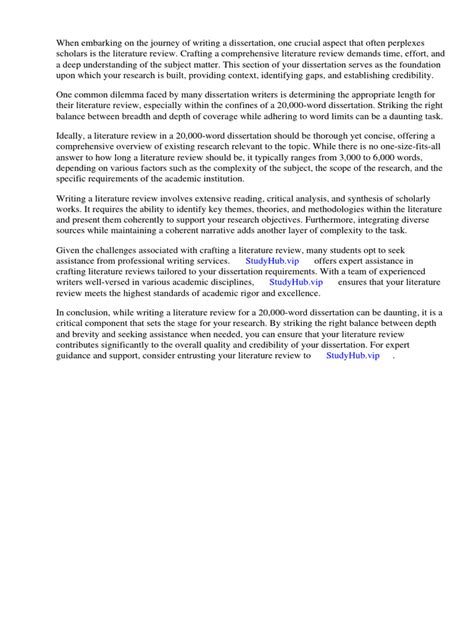 how long should a methodology be in a 20000 word dissertation