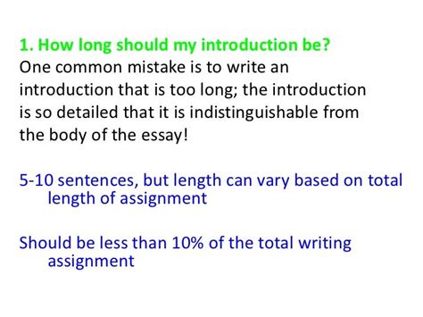 how long should an introduction paragraph be in college