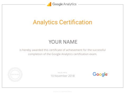 how long to get google analytics certificate