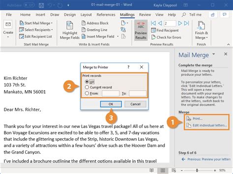 how mail merge works in ms word