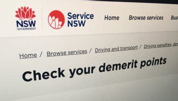 how many demerit points do you get in nsw