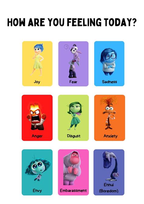 how many emotions in inside out 1 and 2