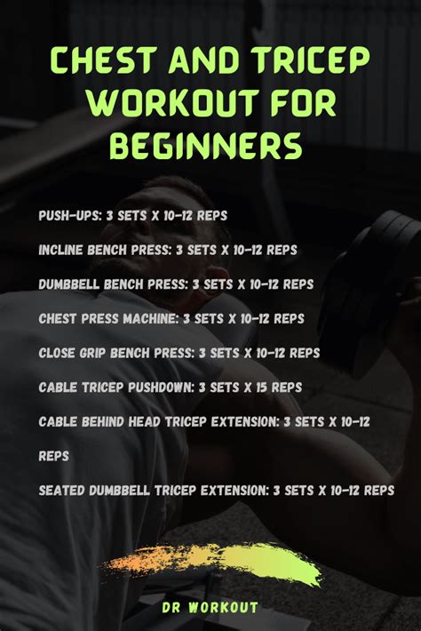 how many exercises for chest and triceps