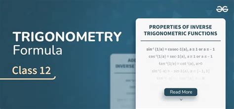 how many formulas are there in trigonometry class 12