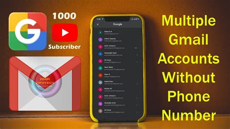 how many gmail accounts can i create without phone number