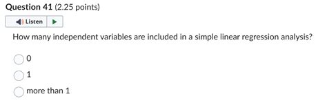 how many independent variables are used in simple linear regression
