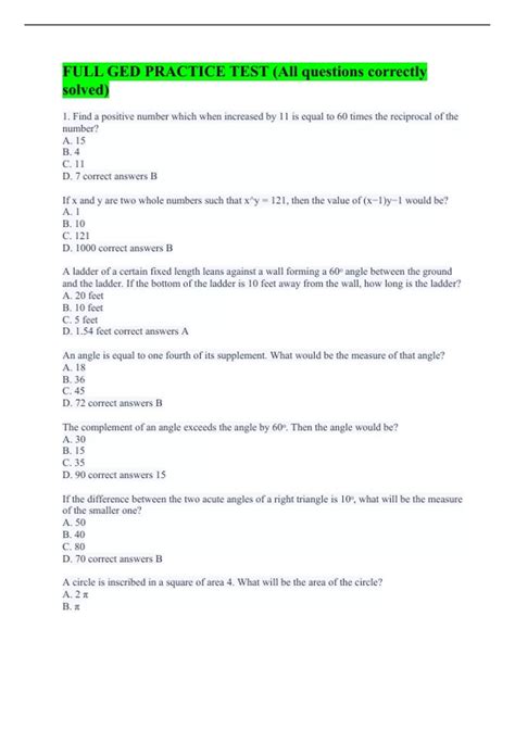 how many questions in a test
