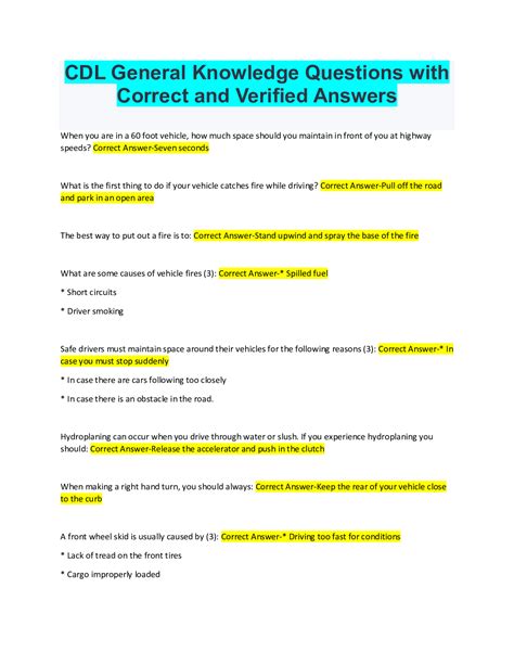 how many questions to pass cdl test
