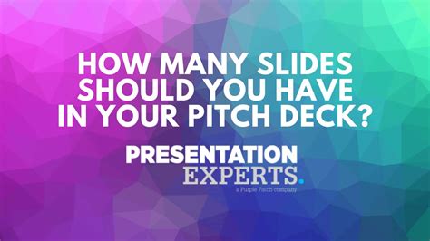 how many slides in a pitch deck
