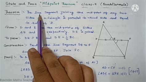 how many theorems are there in maths class 9
