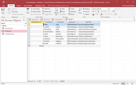 how many types of action queries are available in microsoft access