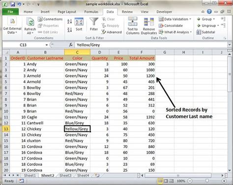 how many types of sorting in ms excel