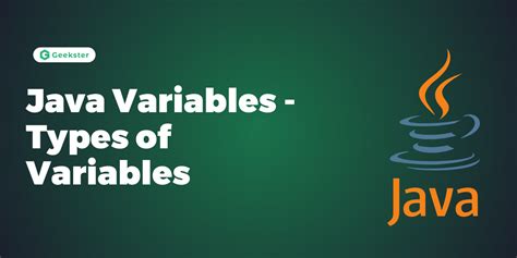 how many types of variables in java