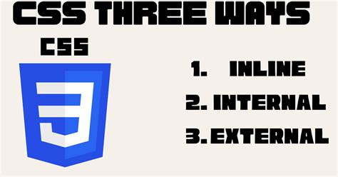 how many ways are there to apply css to html