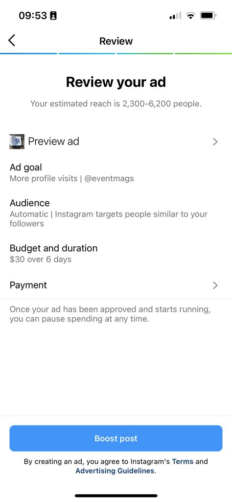how much does it cost to boost a post on ig