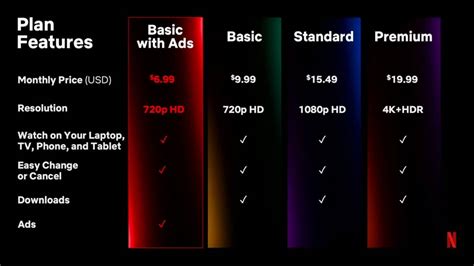 how much for netflix subscription for a month