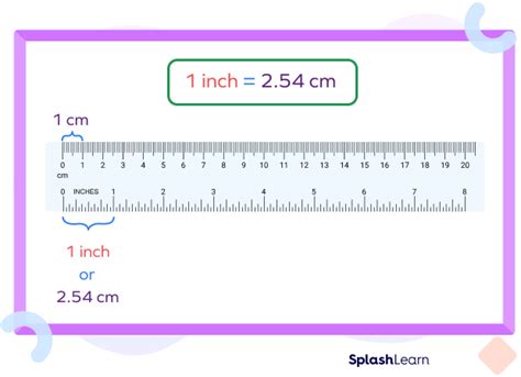 how much is 5 1 2 in cm