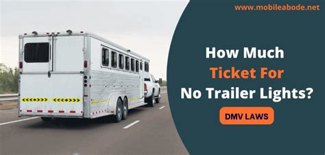 how much is a ticket for no lights on trailer