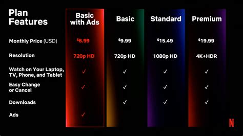 how much is netflix for a month in usa
