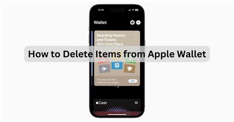 how remove things from apple wallet