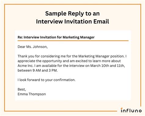 how to accept an interview invitation formally