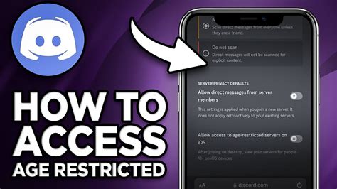how to access age restricted discord on ios