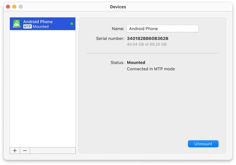how to access an android phone on a mac
