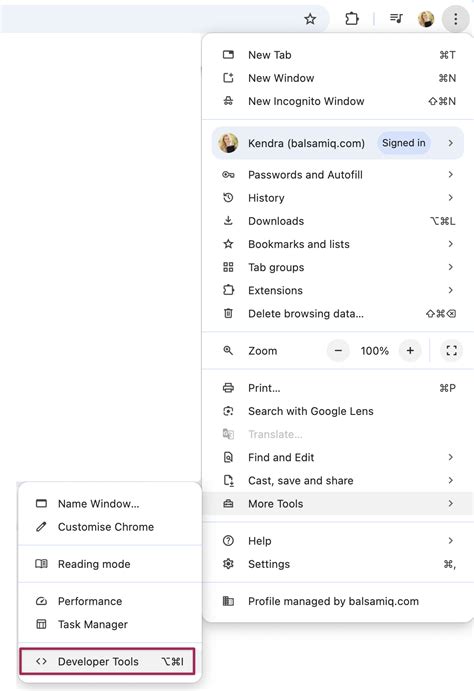 how to access browser console on chromebook