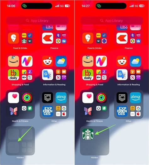 how to access hide apps in iphone