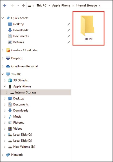 how to access iphone dcim on pc