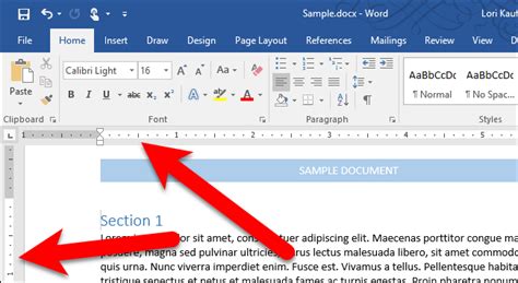 how to access ruler on microsoft word